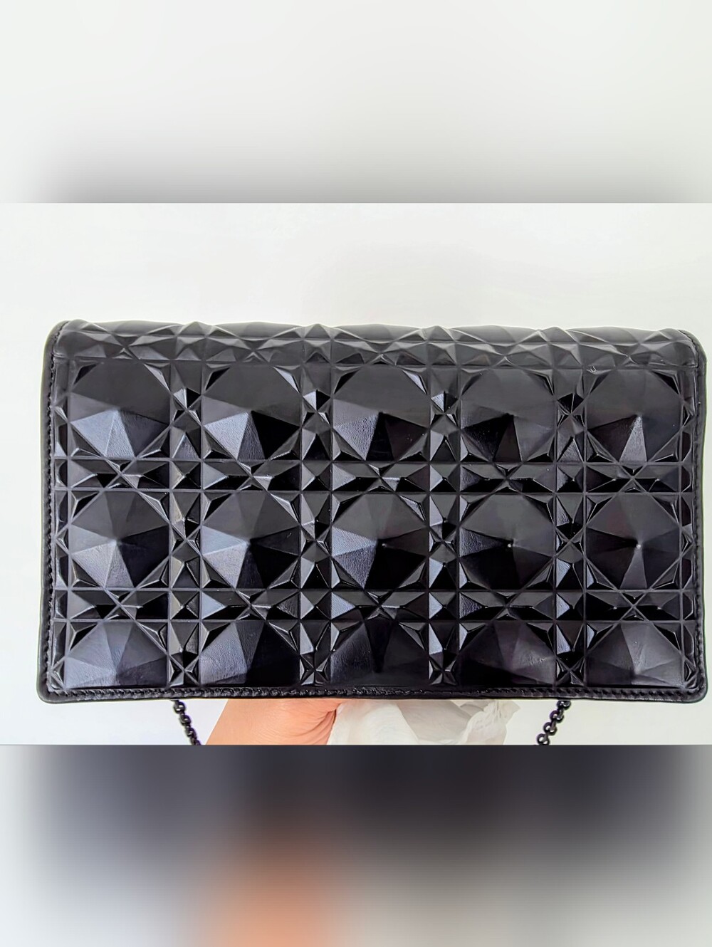 DIOR lady Dior Black Geometric Quilted Crossbody Bag